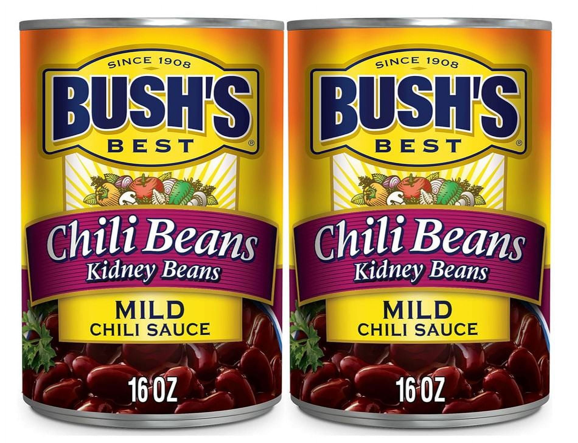 Bush's Chili Beans, Canned Kidney Beans in Mild Chili Sauce, 16 oz Can