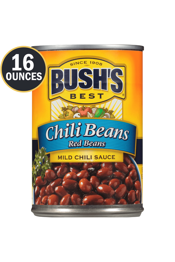 Chili Beans, Canned Red Beans in Mild Chili Sauce, 16 oz Can