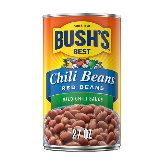 Bush's Chili Beans, Canned Red Beans in Mild Chili Sauce, 27 oz Can