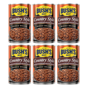 Bush's Country Style Baked Beans, Canned Beans, 28 oz Can (Pack of 6)