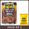 thumbnail image 1 of Bush’s Grillin Beans, Bourbon and Brown Sugar Flavor, 22 oz, ( Pack of 1 ) with Free Candy Pack., 1 of 5