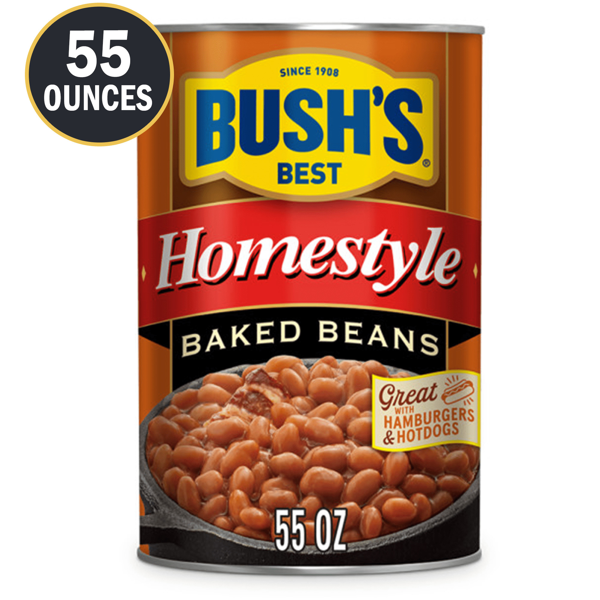Bush's Homestyle Baked Beans, Canned Beans, 55 oz Can - image 1 of 7