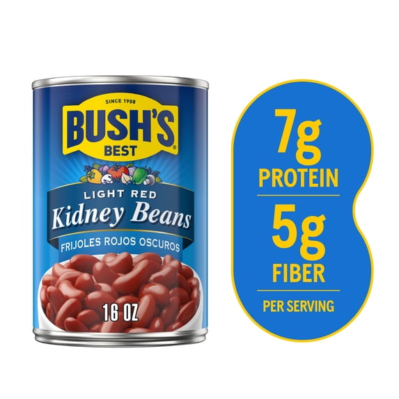 Bush's Light Red Kidney Beans, Canned Dark Red Kidney Beans, 16 oz Can