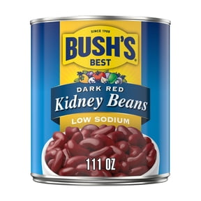Bush's Low Sodium Dark Red Kidney Beans, Canned Dark Red Kidney Beans, 111 oz Can