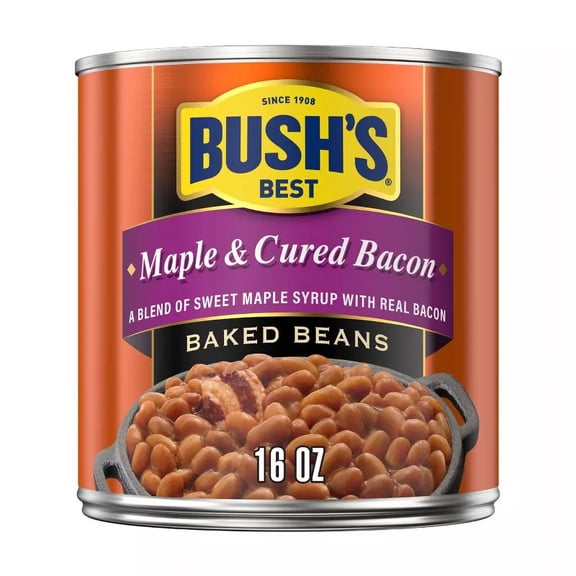 Bush's Maple Cured Bacon Baked Beans 16oz (Pack of 2)