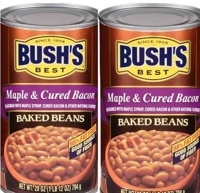 Bush's Maple Cured Bacon Baked Beans 28oz pack of 2