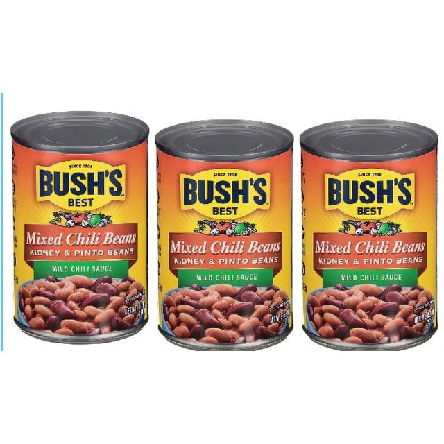 Bush's Mixed Pinto & Kidney Beans in Medium Chili Sauce 15.5oz pack
