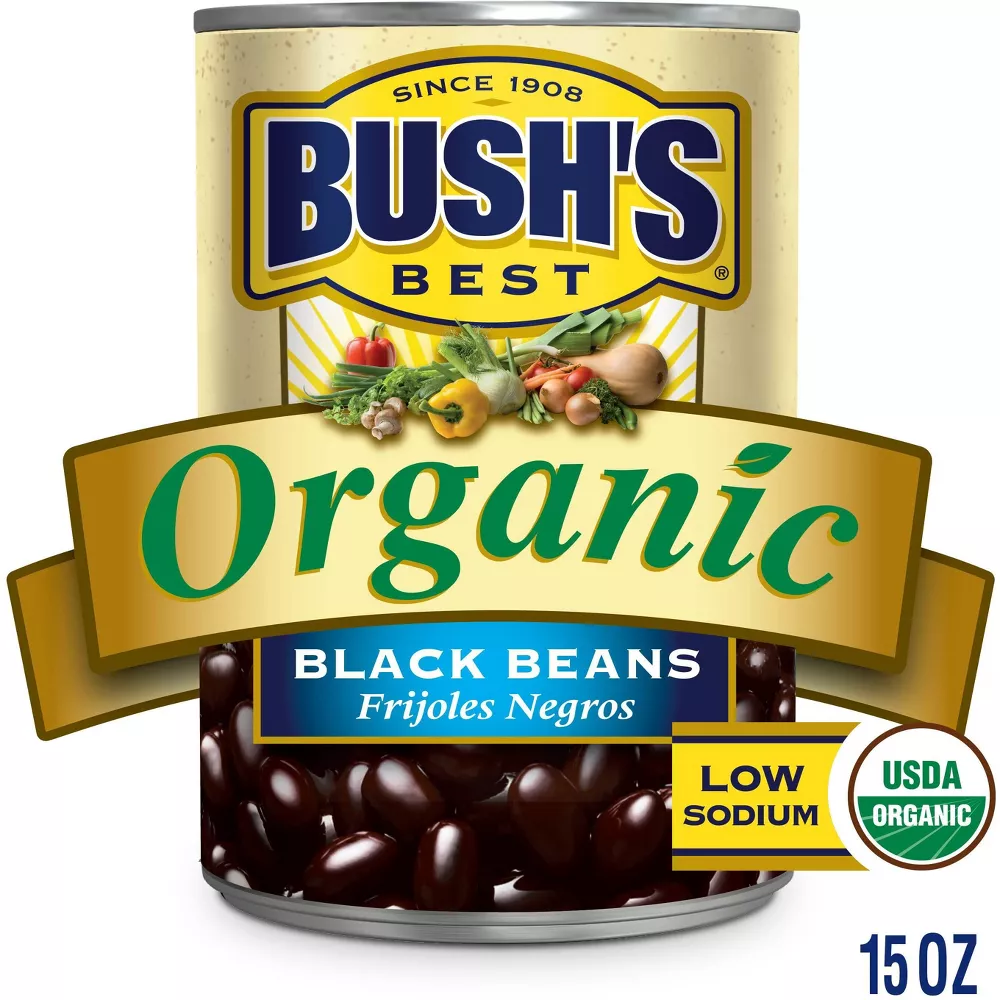 Bush's Organic Black Beans 15oz