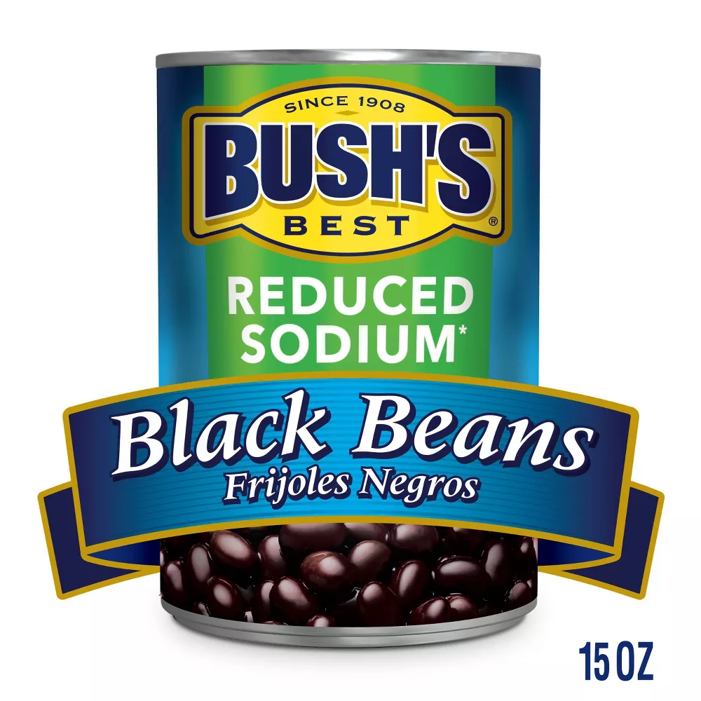 Bush's Reduced Sodium Black Beans 15oz