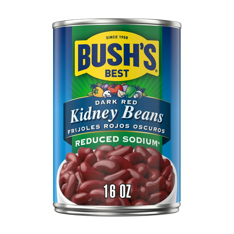 Bush’s Reduced Sodium Dark Red Kidney Beans, Canned Dark Red