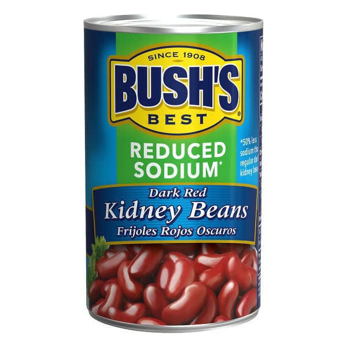 Bush's Reduced Sodium Dark Red Kidney Beans, Canned Dark Red Kidney