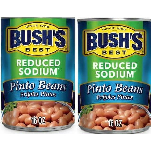 Bush's Reduced Sodium Pinto Beans 16oz pack of 2