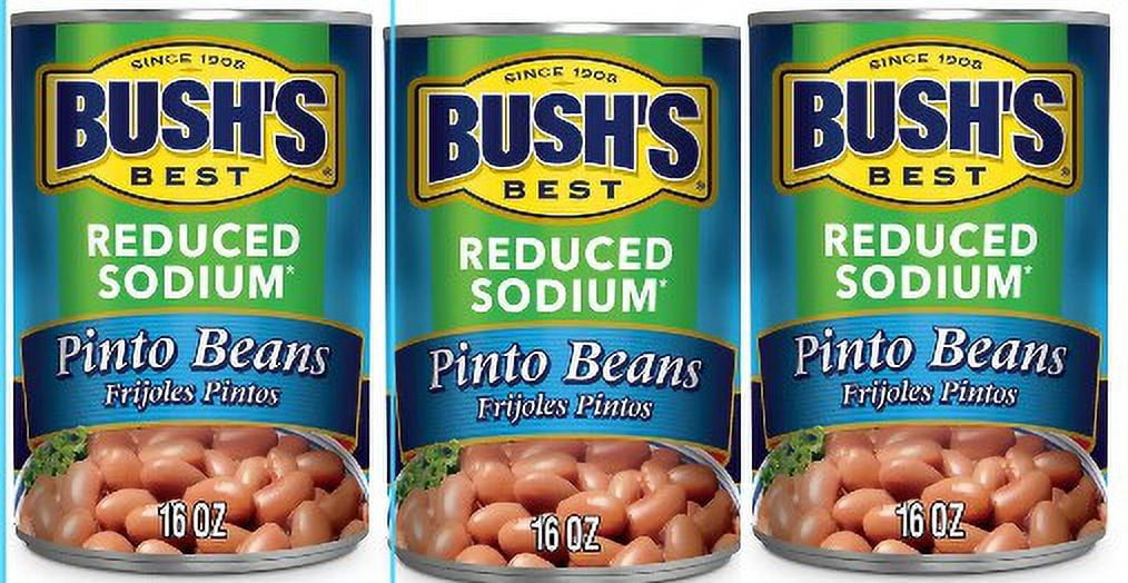 Bush's Reduced Sodium Pinto Beans 16oz pack of 3