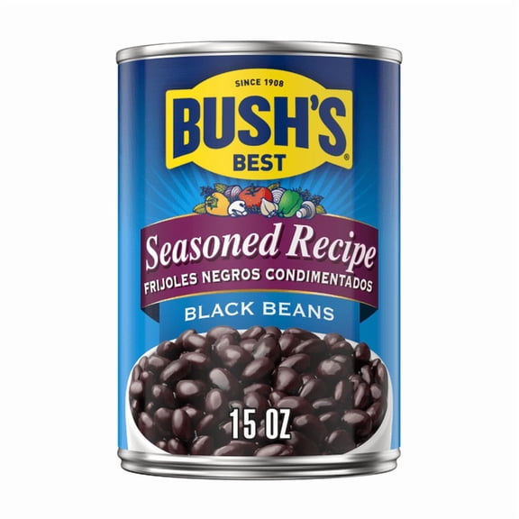 Bush's Seasoned Recipe Black Beans 15 oz