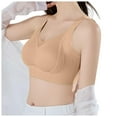 thumbnail image 1 of Bush up Bra Backless Bra for Women Women's Fixed Cup Lift Seamless Bra Adjustable Underwire Breathable Retraction Bra, 1 of 4