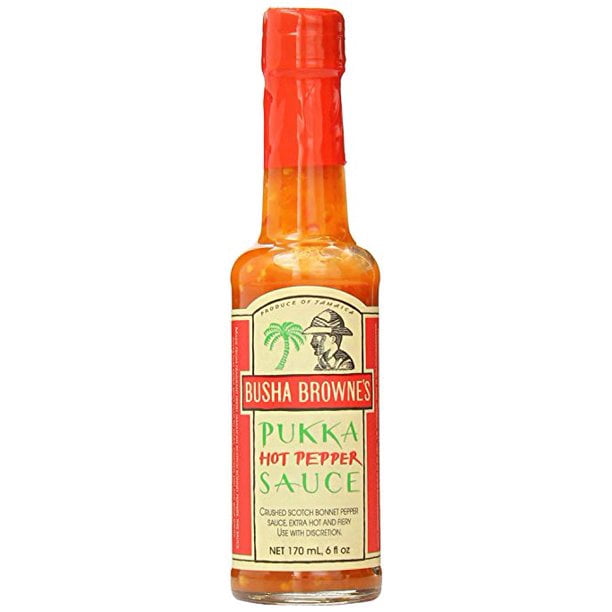 Busha Browne's Pukka Hot Pepper Sauce, 6 oz (Pack of 3)