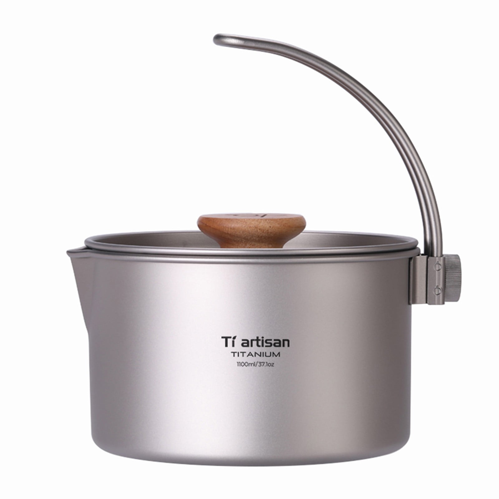 Bushcraft Hanging Pot 1.1L with Detachable Handle Camping Cookware for ...
