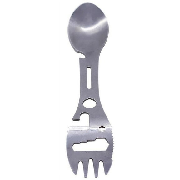 Bushcraft Stainless Steel Spoon Fork Outdoor Survival Kit