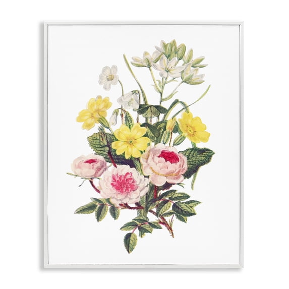 Bushel of Wild Florals White Framed Giclee Art, design by Lettered and Lined