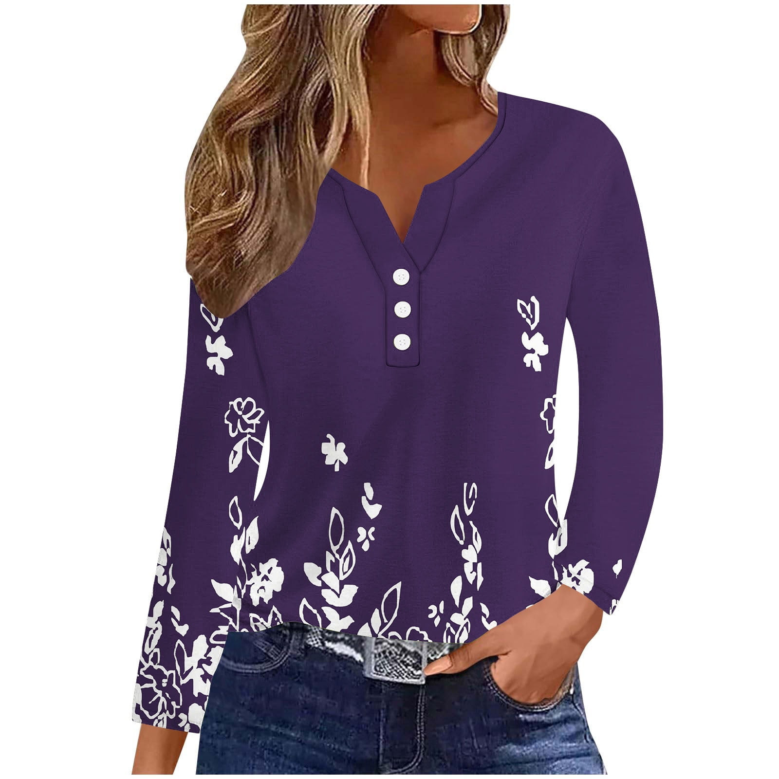 Bushi Elegant Blouses For Women 3 4 Sleeve Golf Shirts For Women 3 4 Sleeve Cute Fall Sweatshirts for Women Plus Size Sweaters for Women Trendy Cardigan Womens Hoodies Pullover Long Walmart