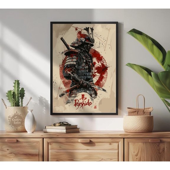 Bushido Code Print: Samurai Warrior Japanese Home Decor, Poster Only