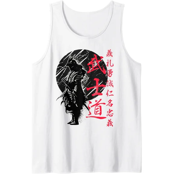 Bushido Code Samurai Japanese Warrior Kanji Tank Top Size S-3XL