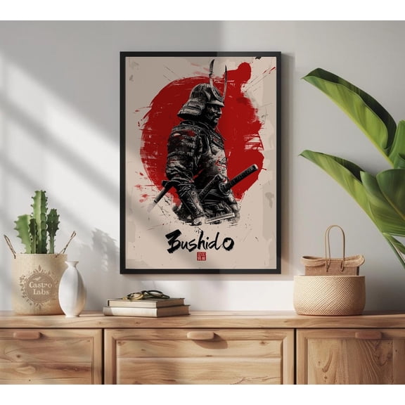 Bushido Code Samurai Warrior Poster: Japanese Home Decor Art, Poster Only