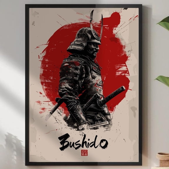 Bushido Code Samurai Warrior Poster: Japanese Home Decor Art