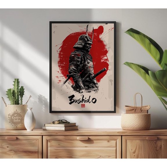 Bushido Code Samurai Warrior Scenic Japanese Style Wall Decor Unframed Paper Print
