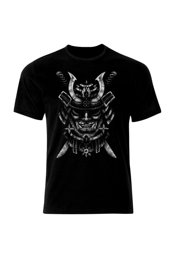 Bushido Code Virtues Samurai Mask Sword Japanese Ronin Katana T-Shirt