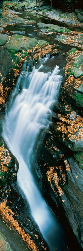 Bushkill waterfall Pennsylvania Canvas Art - Panoramic Images (27 x 9)