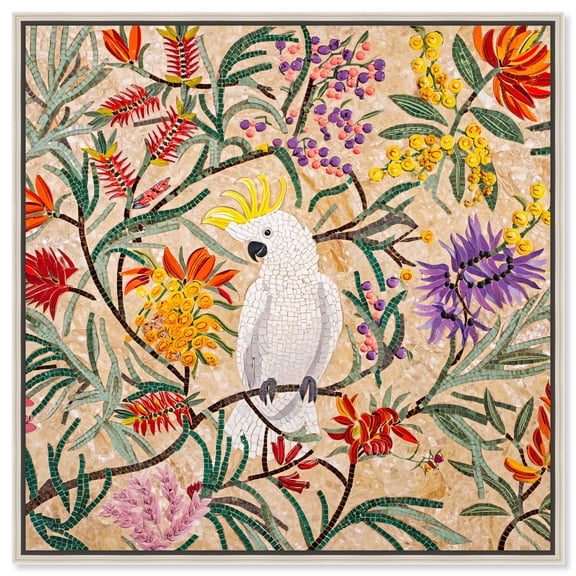 Bushland Tapestry Canvas Print Living Room Wall Art by Art Remedy, Silver Frame, 20 x 20