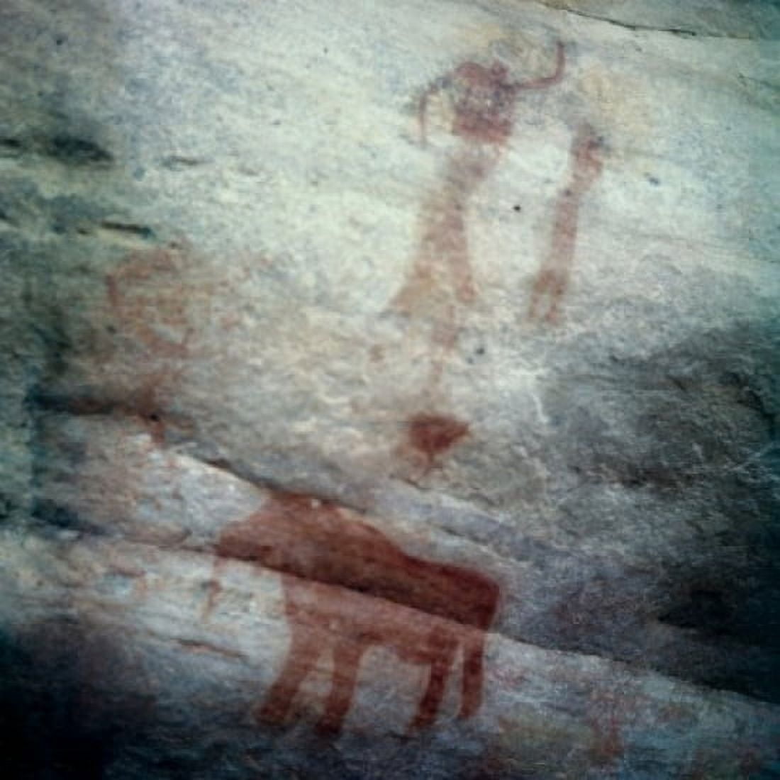 Bushman Cave Painting Calvinia Distric Of The Western Cape Province Prehistoric Art(- ) Canvas Art - (18 x 24)