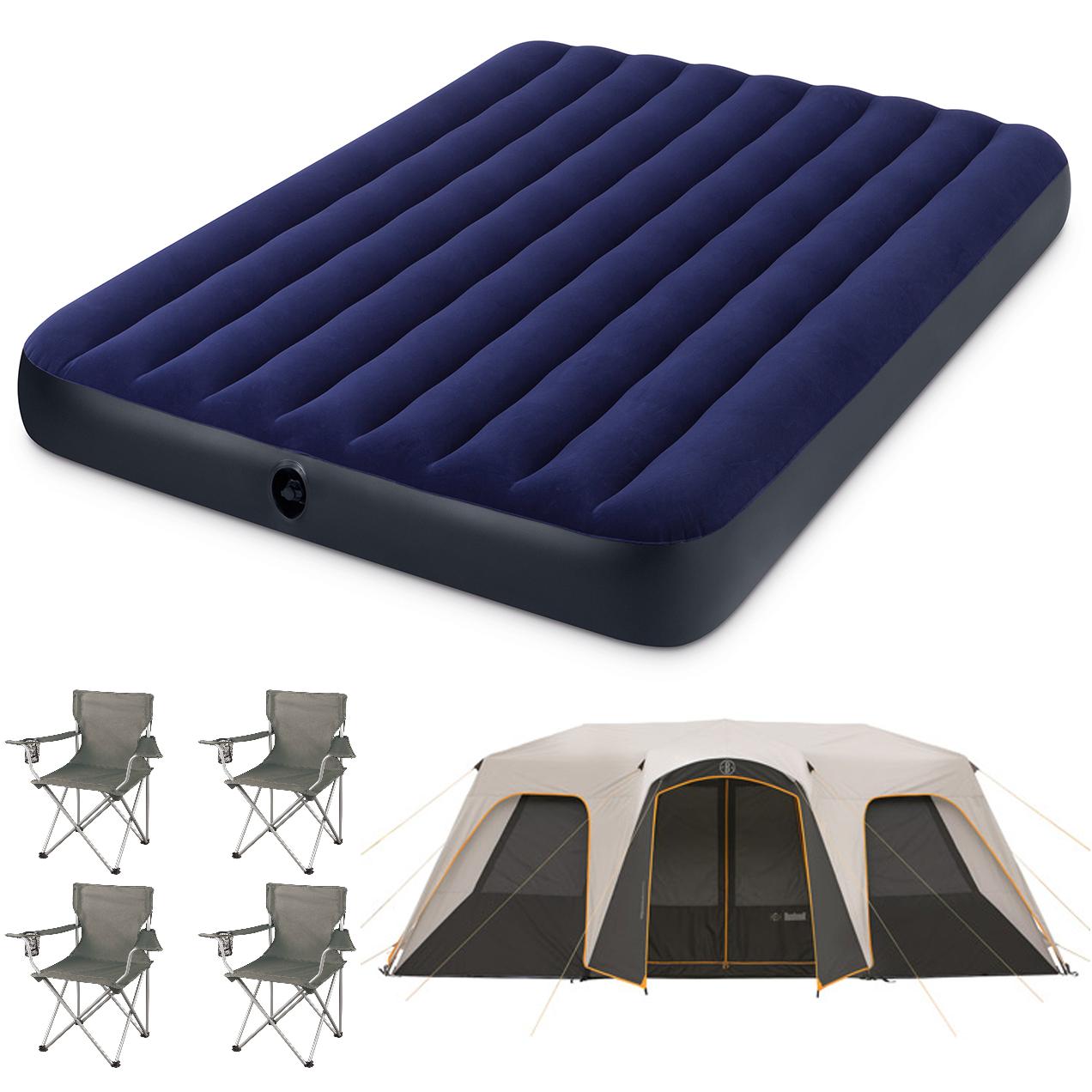 Bushnell 12 Person Instant Cabin Tent with 2 Bonus Queen Airbeds and 4 Chairs Value Bundle - image 1 of 4