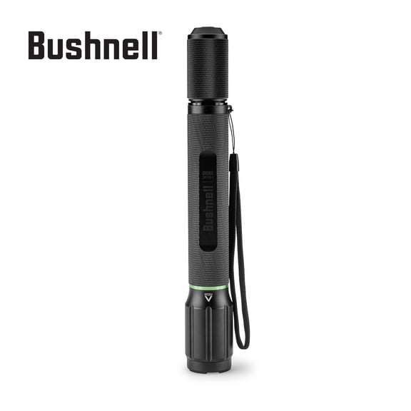 Bushnell 1800 Lumen Rechargeable Focusing Flashlight - IPX8 Waterproof, Black & Green