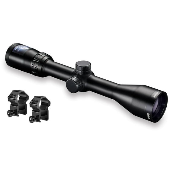 Bushnell Banner Dusk & Dawn 3-9x40 Matte Black Circle-X Reticle Riflescope with 4" Eye Relief with Scope Rings