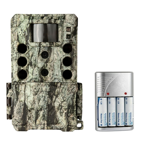 Bushnell Core DS-4K No-Glow Trail Camera (Camo) + Batteries w/ Rapid Charger (International Version)