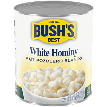 Bushs Best White Hominy 108 Oz. Can