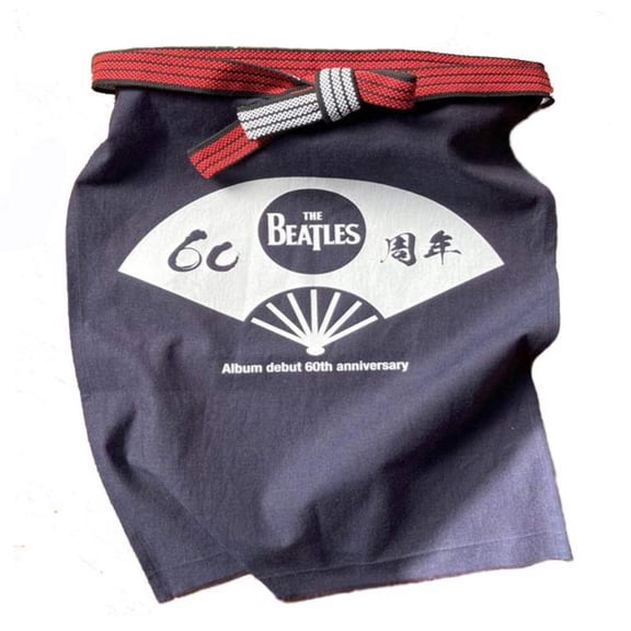 Bushu Apron with Fan Pattern Logo - The Beatles Japanese Traditional Crafts