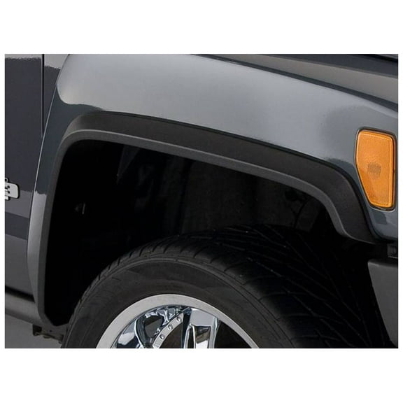 Bushwacker by RealTruck OE Style Factory Front & Rear Fender Flares | 4-Piece Set, Black, Smooth Finish | 150900-02 | Compatible with 2006-2010 Hummer H3