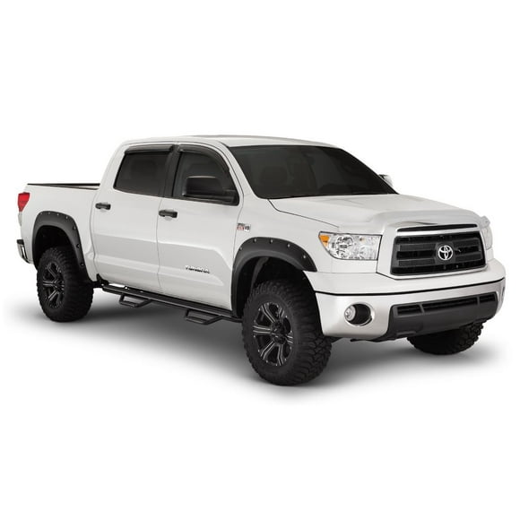 Bushwacker 07-13 Toyota Tundra Fleetside Pocket Style Flares 4pc 97.6/78.7/66.7in Bed - Black Fits select: 2010 ,2013 TOYOTA TUNDRA CREWMAX SR5