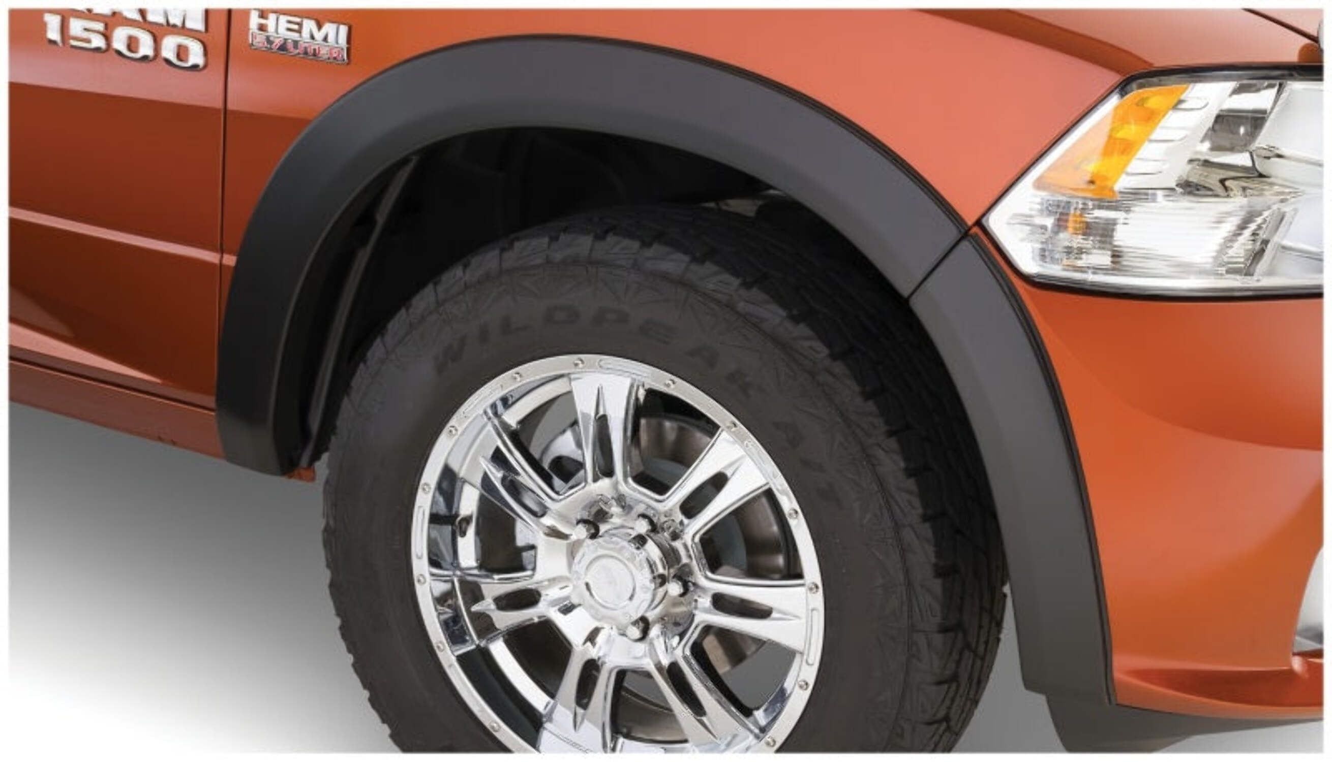 Bushwacker 50920-02 Black OE-Style Smooth Finish 4-Piece Fender Flare Set for 2009-2018 Dodge Ram 1500 (Excludes R/T & Rebel); 2019-2021 Ram 1500 Classic (Excludes Rebel Models)