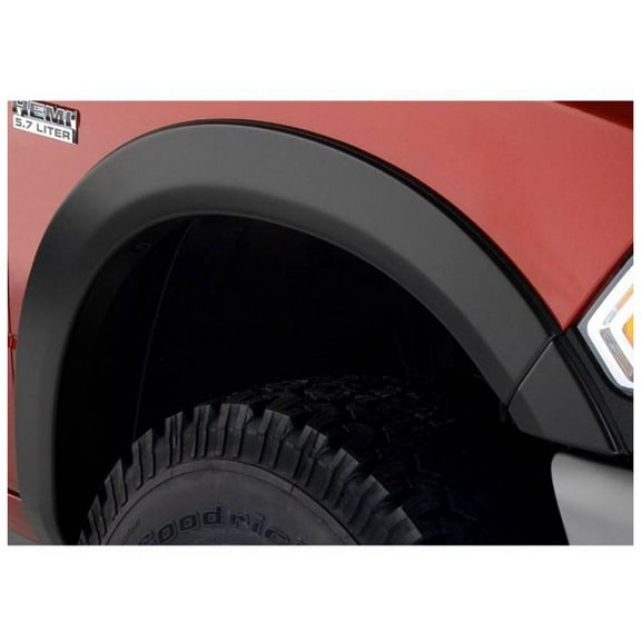 Bushwacker 50917-02 Black OE-Style Smooth Finish 4-Piece Fender Flare Set for 2010-2018 Dodge Ram 2500, 3500 (Includes Dually)
