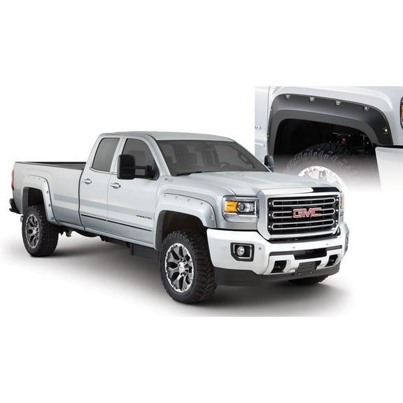 Bushwacker 15-18 GMC Sierra 2500 HD Pocket Style Flares 4pc 78.8/97.6in Bed - Black