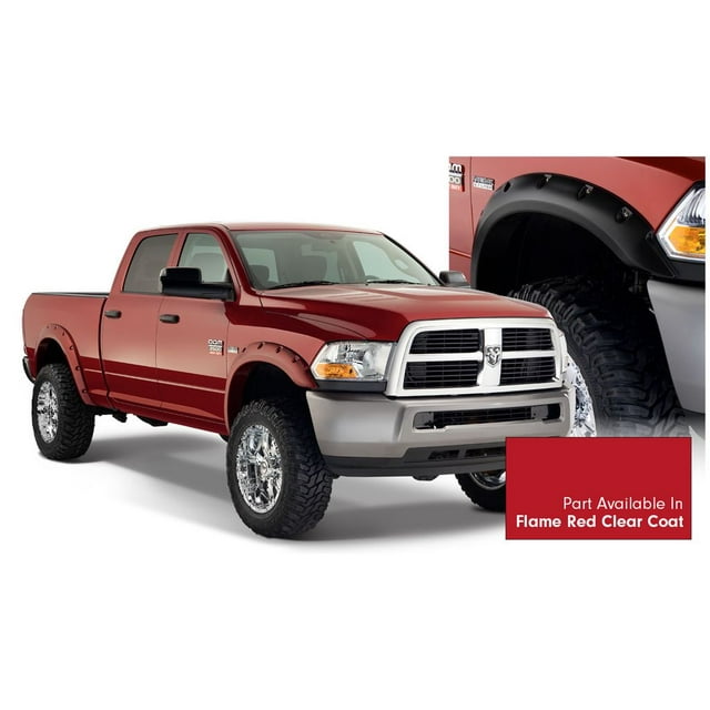 Bushwacker 16-18 Dodge Ram 2500 Fleetside Pocket Style Flares 4pc 76.3/98.3in Bed - Flame Red