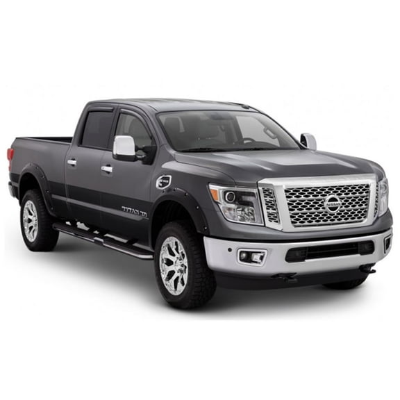 Bushwacker 16-18 Nissan Titan XD Pocket Style Flares 4pc 78.0in Bed - Black