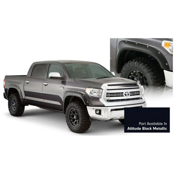 Bushwacker 16-18 Toyota Tundra Fleetside Pocket Style Flares 4pc - Midnight Black