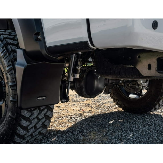 Bushwacker 19-22 Ram 1500 (Excl. Rebel/TRX) 76.3/67.4in Trail Armor 2pc RR Mud Flaps For Pkt. Flare