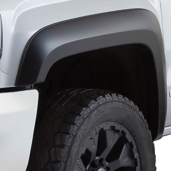 Bushwacker 07-14 Chevy Silverado 2500 HD Fleetside Extend-A-Fender Style Flares 4pc - Black Fits select: 2007 CHEVROLET SILVERADO, 2011 CHEVROLET SILVERADO K1500 LT