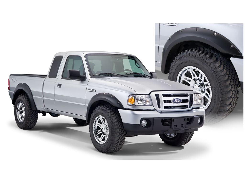 [21915-02]BUS Pocket Style Flares.Bushwacker 93-11 Ford Ranger Styleside Pocket Style Flares 4pc 72.0/84.0in Bed - Black